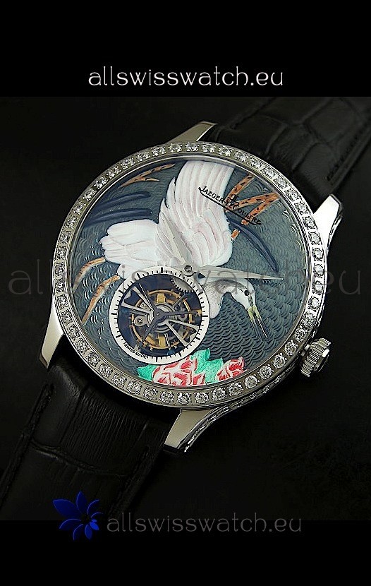 Jaeger LeCoultre Porcelain Crane Flying Tourbillon Watch - MIRROR REPLICA  for just 1700 USD